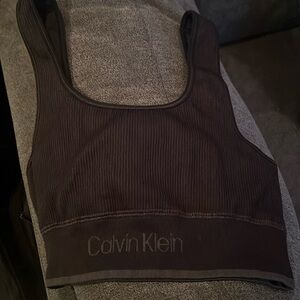 calvin klein black sport bra